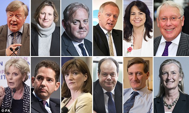 The 12 Remainer rebels