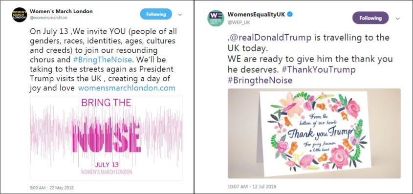 Womens March Womens Equality notifys re Trump visit