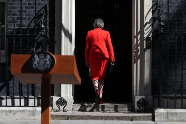 May back No 10 after resignation speech