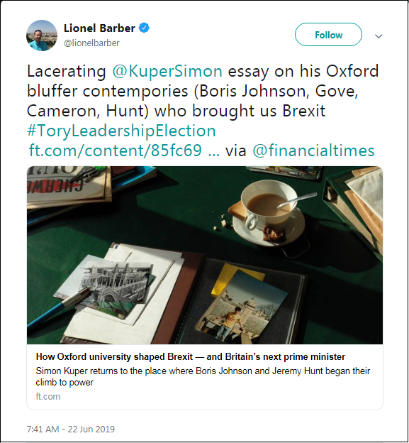 2019.06.22 Barber FT re Boris PM 2