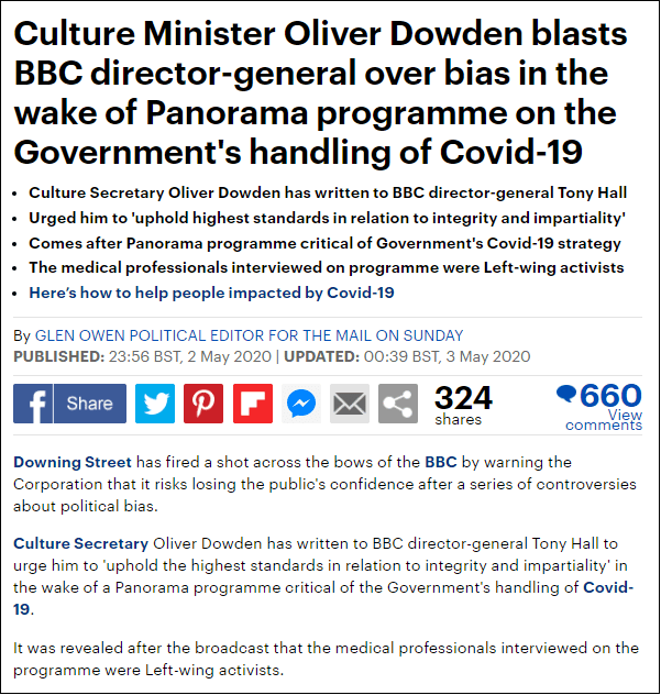 MoS headline Sun 03-May-2020 Dowden-BBC